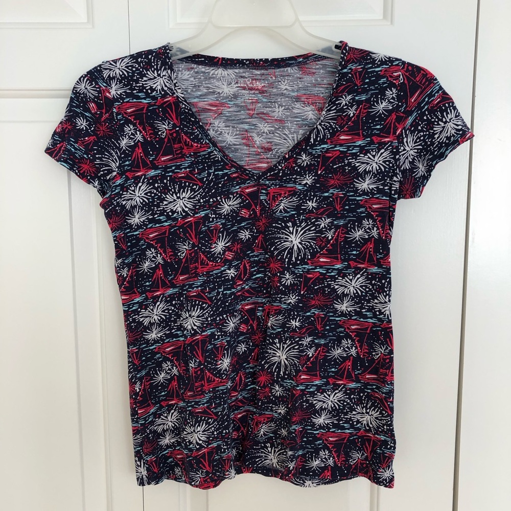 Lily Pulitzer Red White and Blue Shirt